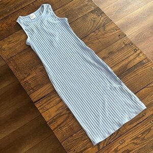 Olivia Rae Light Blue Ribbed Midi Dress